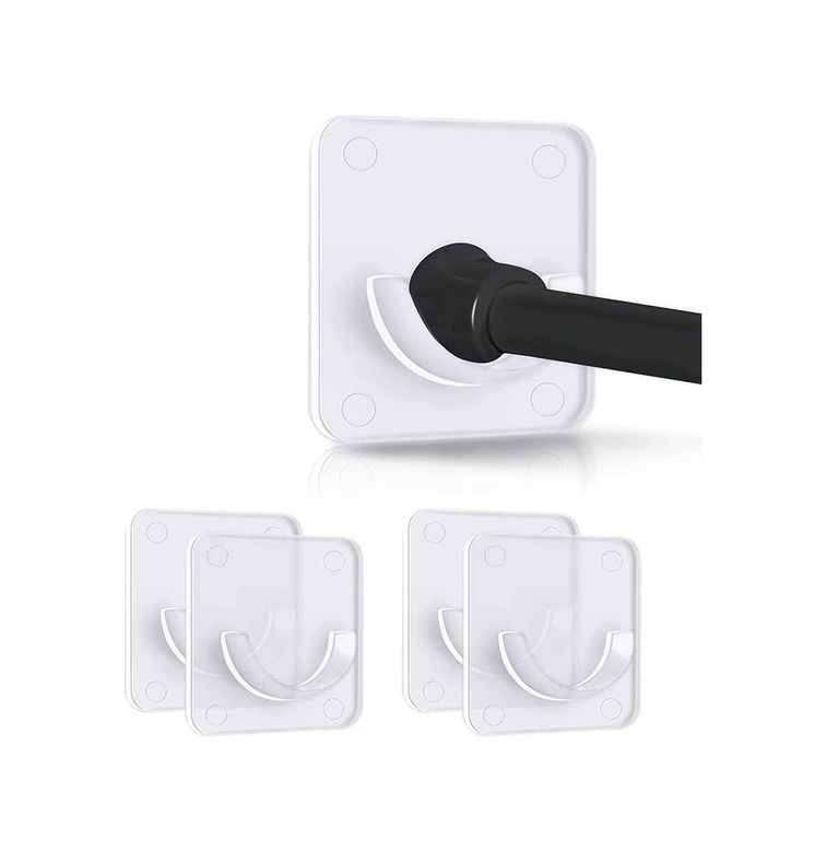 Diğer 57858324453753499283959 Banyo Duş Başlığı Tutucusu, Premium Kalite 4 Adet Yapışkanlı Askı, Kolay Kurulum Duş Perde Braketi, Yeniden Kullanılabilir Yapışkan Tabanlı, Tüm Duş Perdeleri İle Uyumlu 6998
