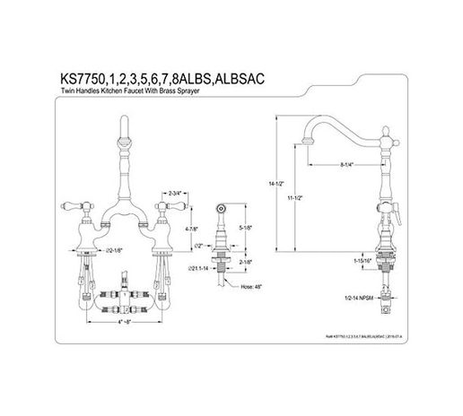 Diğer 57858324453768099283959 Ks7753Albs İngiliz Country Köprüsü Mutfak Bataryası, Antik Pirinç Açık Beyaz