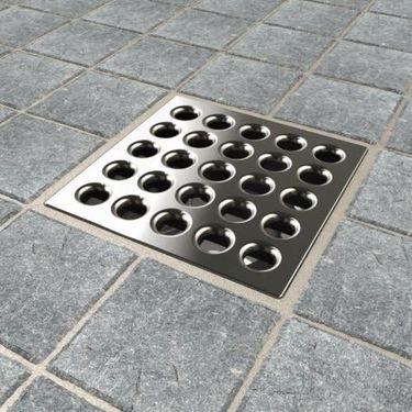 Diğer 57858324453822199283959 E4404 Square Shower Drain Grate, Brushed Nickel 12 Izgara