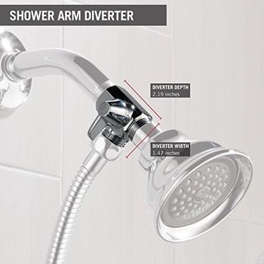 Diğer 57858324453823299283959 El Duşu İçin Duş Kolu Yönlendirici, Krom Açık Mavi