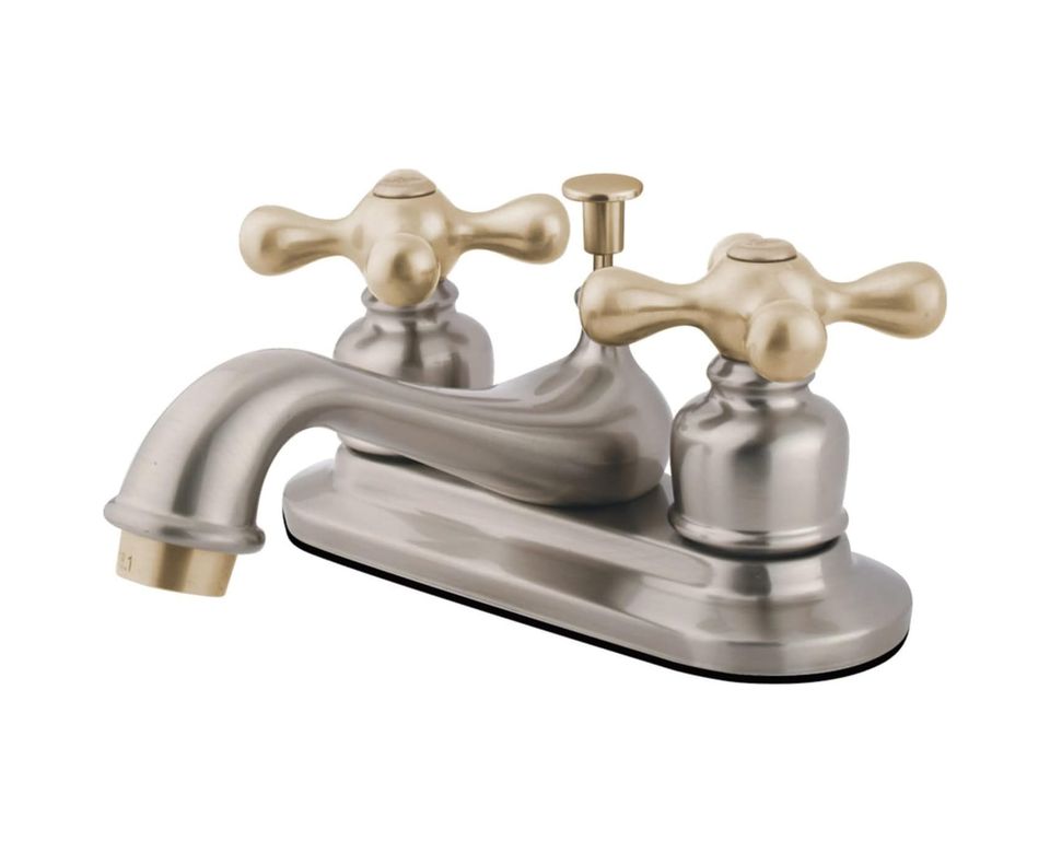 Diğer 57858324453827799283959 Kb609Ax Restorasyon 10,24 Cm Merkez Seti Lavabo Musluğu, Fırçalanmış Nikel/cilalı Pirinç, 10,96 Cm Ağız Erişiminde 10,96 Cm Açık Ceviz