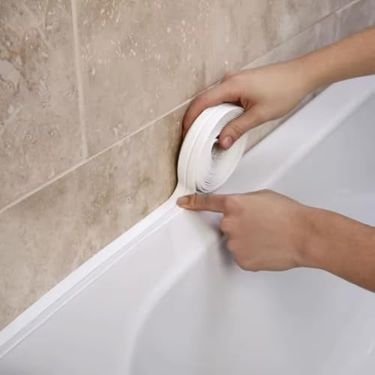 Diğer 57858324453932999283959 Sızdırmaz Derz Bandı 3.2 M Banyo Küvet Mutfak Lavabo Beyaz Su Sızdırmaz Bant Su Geçirmez Kenar Bandı Sızdırmazlık Tamiri. Açık Gri