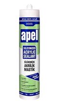 Diğer 57858324453982599283959 Apel Silikonize Akrilik Mastik 500 G Beyaz Açık Gri