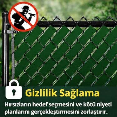 Diğer 57858324453986699283959 Örgü Tel Koruma Kapatma Gizlilik Bantları Pvc Çit Şeridi 50 Metre 5Cm Yeşil Acı Kahverengi 01 X 01