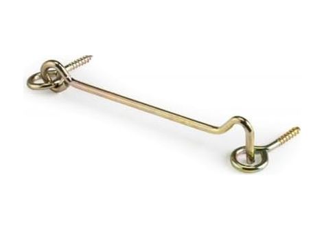 Diğer 57858324454292899283959 Maymuncuk Kapı Pencere Halkalı Çengel, Kanca Kilit, 40 Mm, 10 Adet Açık