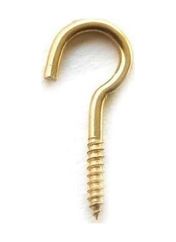 Diğer 57858324454348699283959 Piton Kanca Seti - Paket, Vidalı Soru İşareti Askı, Ahşap Ve Duvar İçin Metal Vidalı Kanca, Avize, Saksı Ve Avadanlık Askısı, Sarı Çinko Kaplama 20X80 Açık