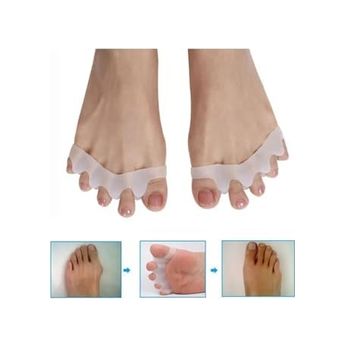 Diğer 57858324454587999283959 Silikon Ayak 5 Parmak Ayırıcı Koruyucu Parmağı Ayıran 1 Çift Beyaz Açık Bej