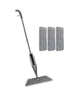 Diğer 57858324626099283959 Sprey Mop Gri 3 Mikrofiber Mop Set Açık Gri