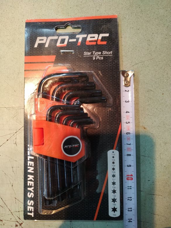 Diğer 7176192 Pro Tec Torx Yıldız Allen Kısa Delikli 9 Parça Set
