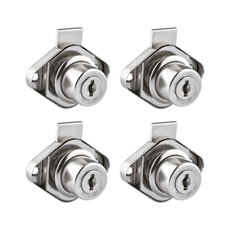 Diğer 7280225 Metal Oval Çekmece Dolap Kilidi 4 Adet
