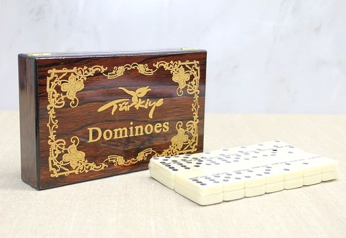 Diğer 93791065 Ahşap Kutulu Domino Oyunu Alk4220