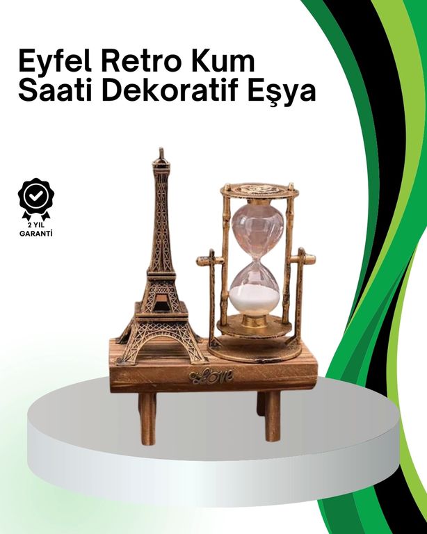 Diğer 94552896 Dekoratif Kum Saati Ahşap Malzeme, Hediyelik Masa Aksesuarı