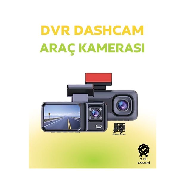 Diğer 94855482 1080P Ön, 720P Arka Ve İç Kamera İle %100 Kapsama Gece Görüşlü Araç Kamerası