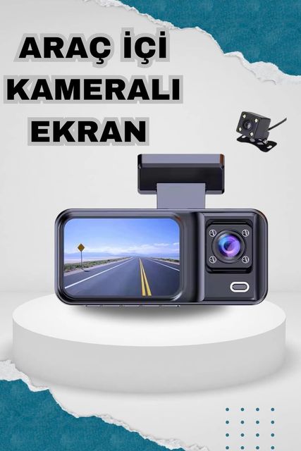 Diğer 94930316 Ön Ve Arka Kameralı 2 İnç 1080P Full Hd Dvr Araç İçi Ekran