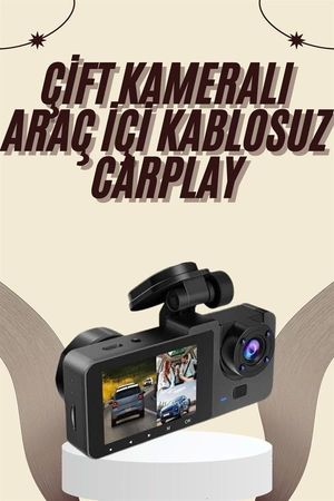 Diğer 95198837 Gece Görüşlü Dvr 3 Lensli Araç İçi Sürüş Kamerası Video Kaydedici