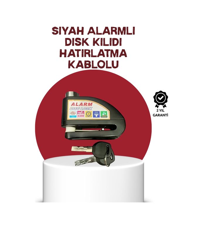 Diğer 95269050 Güvenlik Sensörlü Alarmlı Disk Kilidi Motosiklet Ve Bisiklet İçin