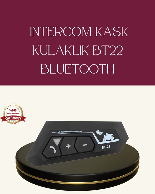 Diğer 96251328 Motosiklet Sürüşleri İçin Bt22 Kask Bluetooth Kulaklık Mikrofonlu