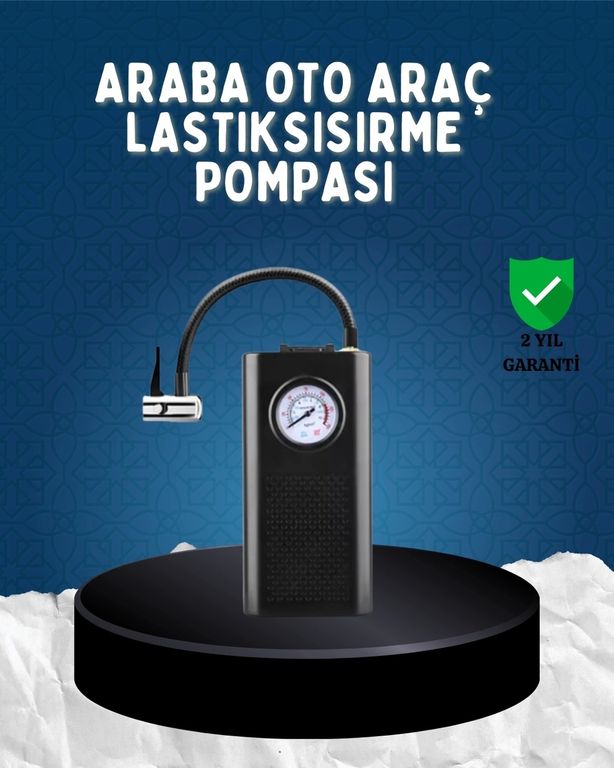 Diğer 96445279 Elektrikli Hava Kompresörü Type-C Usb Şarjlı Çok Fonksiyonlu Lastik Pompası