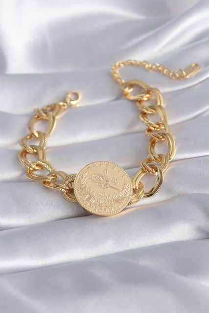 Diğer BB5867-BLNC 316L Çelik Gold Renk Altın Model Samanyolu Kadın Bileklik Çok Renkli