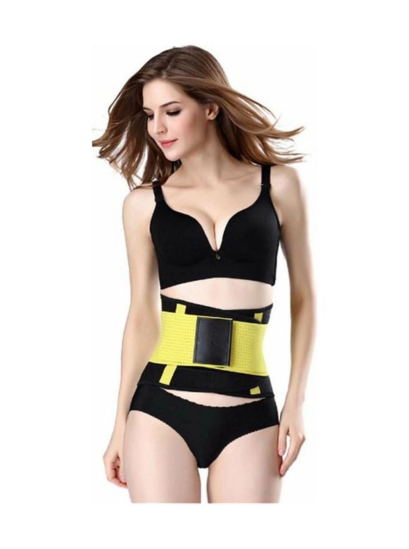 Diğer epo3502 Hot Belt Termal Sauna Kemer Unisex Terletme Korsesi Sarı-Siyah