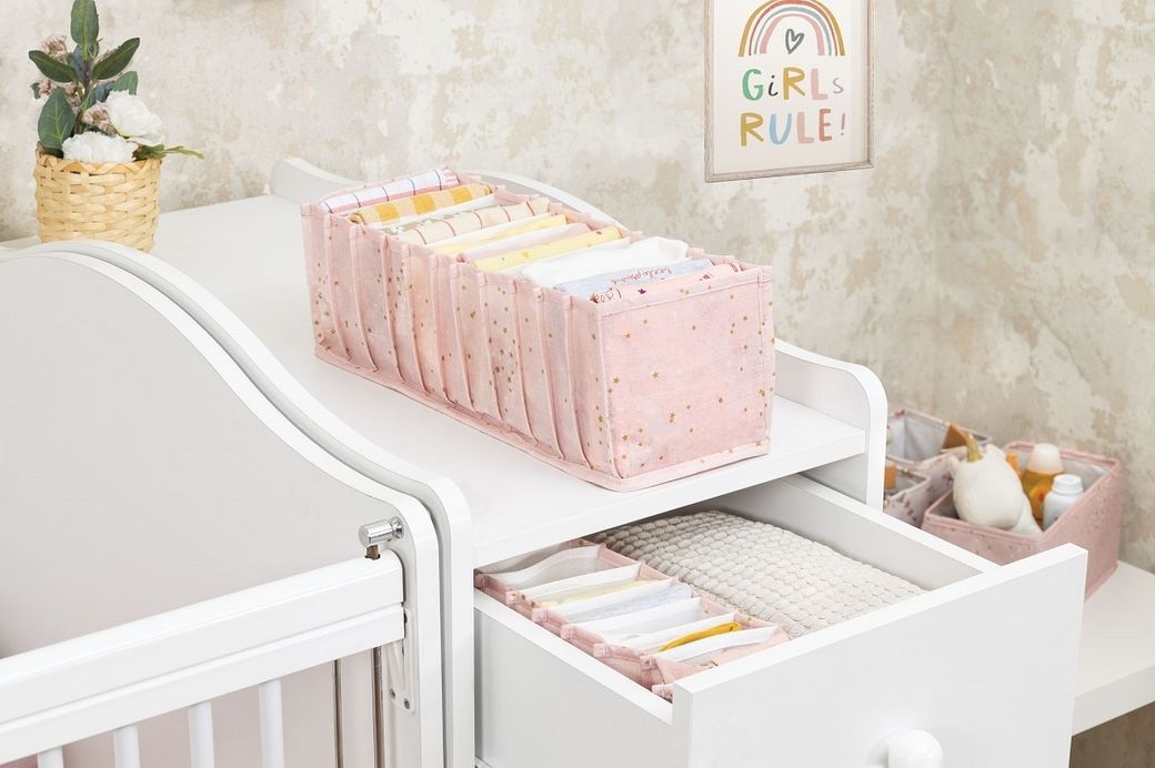 Diğer epo4215 Baby Akordiyon Organizer Çekmece Düzenleyici Medium Pembe - 04096