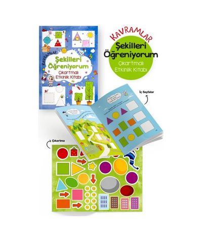Diğer Kavramlar Şekilleri Öğreniyorum Çıkartmalı Etkinlik Kitabı - 3 Yaş + - Huvj-753192