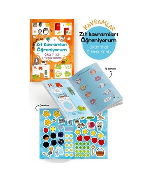 Diğer Kavramlar Zıt Kavramları Öğreniyorum Çıkartmalı Etkinlik Kitabı - 3 Yaş + - Huvj-753199