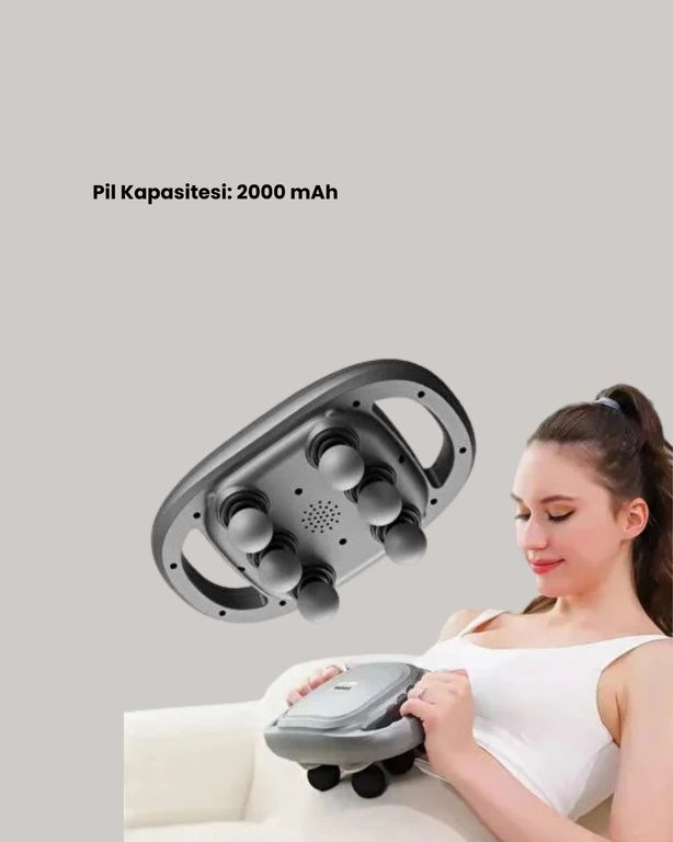 Diğer MEYTDUCZZZ6143MASAJ-1-BLMY Mey İthalat Geliştirilmiş 6 Başlıklı Şarjlı Masaj Aleti 2000 Mah Derin Doku Masajı ---