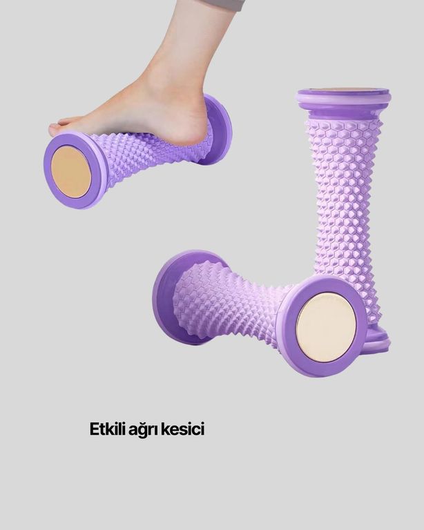 Diğer MEYTDUCZZZAYAKSİLİNDİRMASAJALETİ-9-BLMY Mey İthalat Ayak Masaj Rulosu Akupresur Silindir Kas Gevşetici Taşınabilir ---