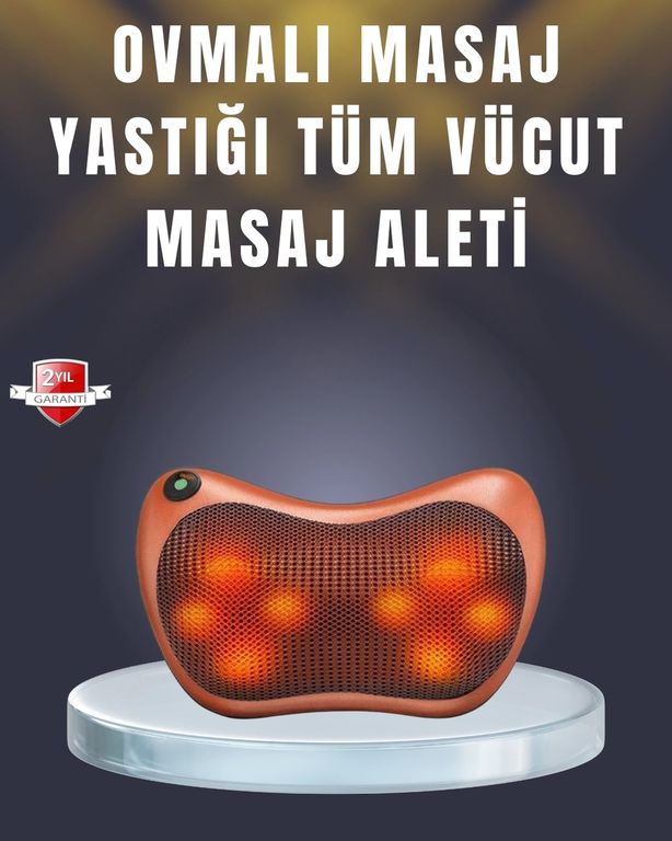 Diğer MEYTDUCZZZBOYUNMASAJALETİ-1-BLMY Mey İthalat Çok Fonksiyonlu Boyun Bel Sırt Masaj Yastığı Araç İçi Uyumlu Çok Renkli