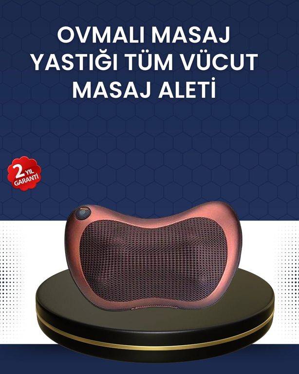 Diğer MEYTDUCZZZBOYUNMASAJALETİ-2-BLMY Mey İthalat Isıtma Özellikli Derin Yoğurma Masaj Yastığı Priz & Çakmak Girişli Çok Renkli