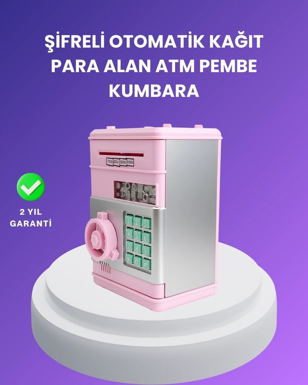 Diğer MEYTDUCZZZSAM53NUMBERBANK-9-BLMY Mey İthalat Çocuklar İçin Eğitici Elektronik Şifreli Kumbara