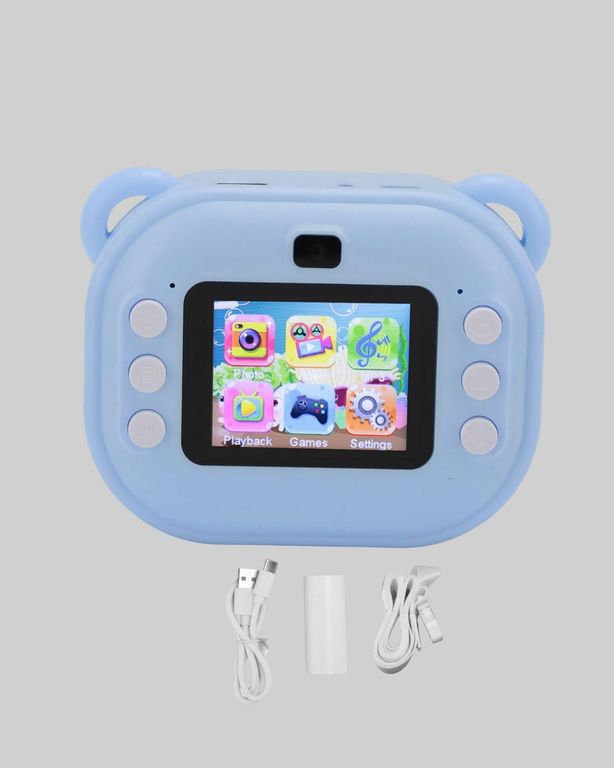 Diğer MEYTDUCZZZY600ÇOCUKKAMERAMAVİ-BLMY Anında Baskı Özellikli Şipşak Kamera 24Mp Hd Çift Lensli, 32Gb Hafızalı