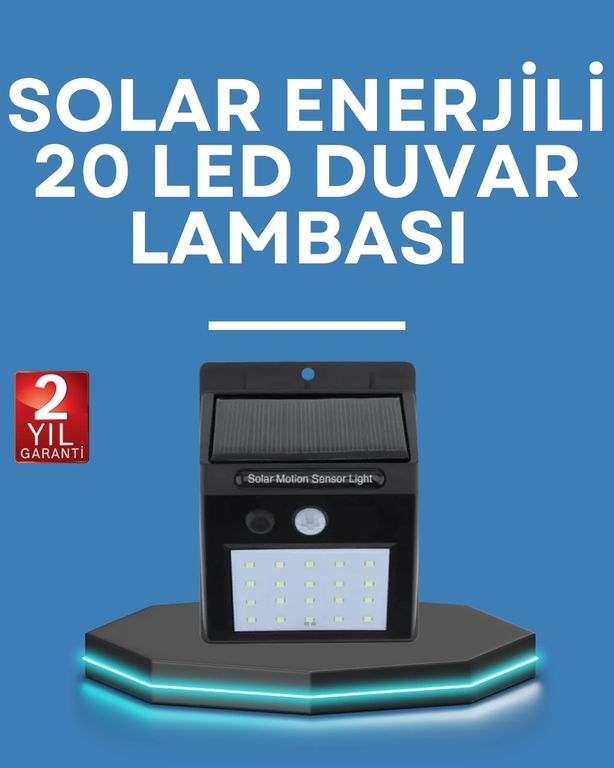 Diğer MEYTDXUCZDP53DUVARLAMBA-3-BLMY Mey İthalat Hareket Algılamalı Solar Led Güvenlik Lambası