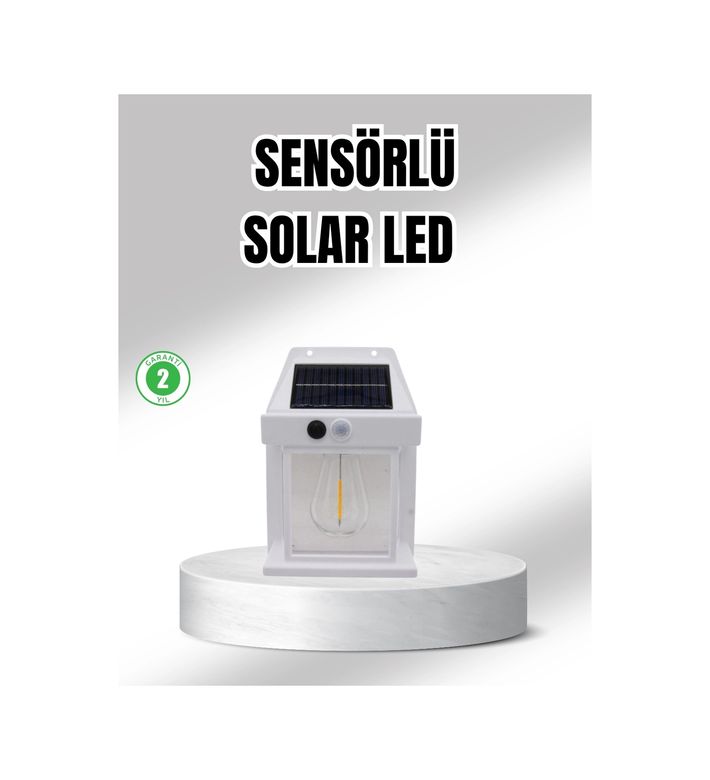 Diğer MEYTDXUCZZZBK888-BLMY Mey İthalat Güneş Enerjili Dış Mekan Sensörlü Duvar Lambası Ip65 Su Geçirmez