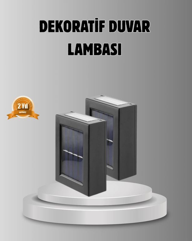 Diğer MEYTDXUCZZZDUVARLAMBASIDEKORATİF-2-BLMY Mey İthalat Güneş Enerjili 6 Led Solar Lamba Fotoselli, Su Geçirmez Ve Çevre Dostu Bahçe Işığı