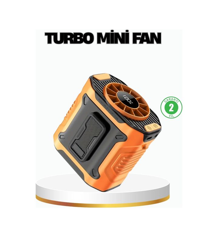 Diğer MEYTDXUCZZZM336FAN-1-BLMY Mey İthalat Turbo Mini Taşınabilir Fan 100 Kademeli Dijital Hız Kontrolü Ve Type-C Şarj