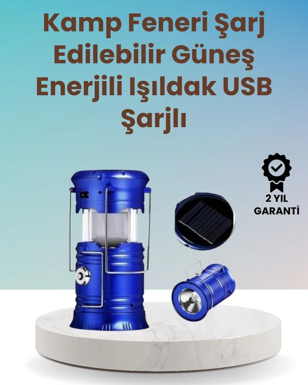 Diğer MEYTDXUCZZZXF5800TLAMBAAAAAA-1-BLMY Mey İthalat Şarj Edilebilir Güneş Enerjili Kızaklı Kamp Feneri Usb Çıkışlı, Katlanabilir, Dayanıklı Ve Çok Fonksiyonlu Çok Renkli
