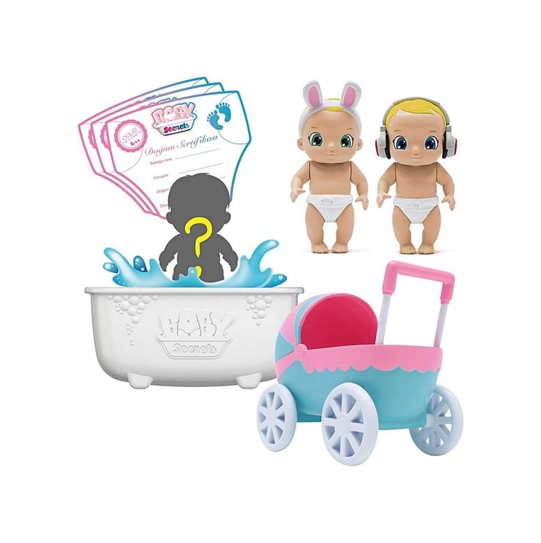 Diğer MEYXTBABY/76923-BLMY Mey İthalat Sürpriz Figür Ve Bebek Arabası Seti