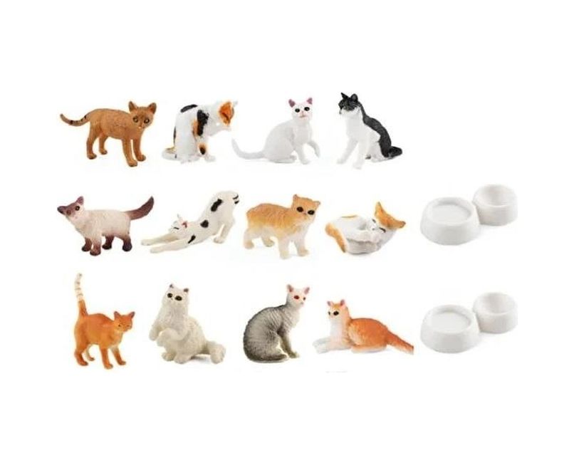 Diğer MEYXTTRU93490-BLMY Mey İthalat Kz956-031F Kedi Arkdş.figür Set Kutulu 6Pcs 2M-Tül