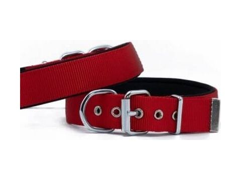 Diğer MMDP000265-BLNC Konfor Dokuma Köpek Boyun Tasması Kırmızı 4X47 55 Cm Çok Renkli