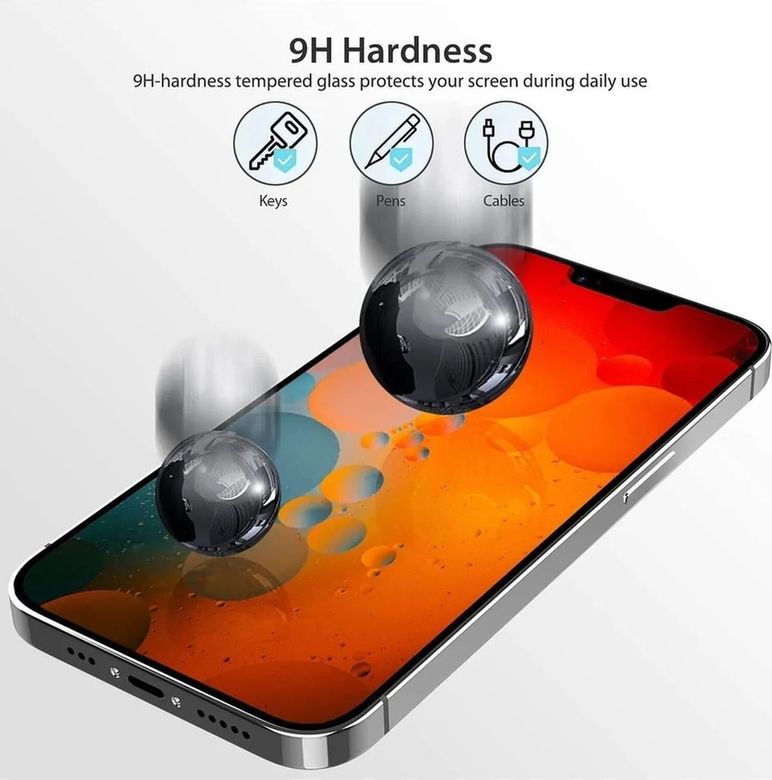 Diğer RT-RYL-BWKRY3004 Apple Uyumlu Iphone 13 Pro Max  Hayalet Ekran Gizli Tam Kaplayan Kırılmaz Cam Seramik Ekran Koruyucu Film