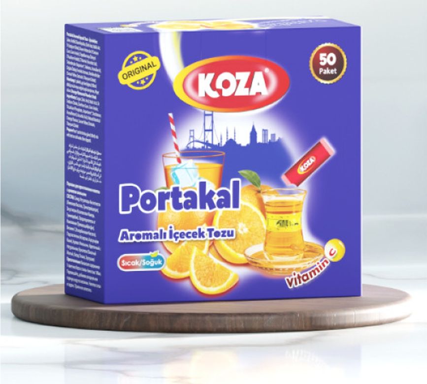 Diğer RT-RYL-HMR14714x Koza Tek İçimlik Portakal Aromalı Toz İçecek 50'li 1 Kg