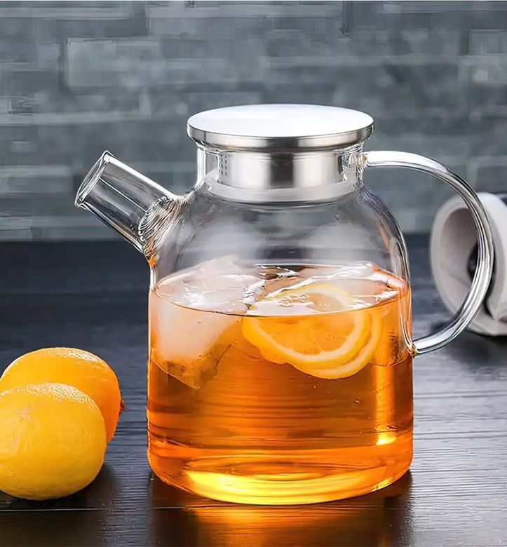 Diğer RT-RYL-NEW29672 Çelik Kapaklı Borosilikat Cam Demlik 1500Ml Royaleks-Cm-2003 Ahşap - Çelik
