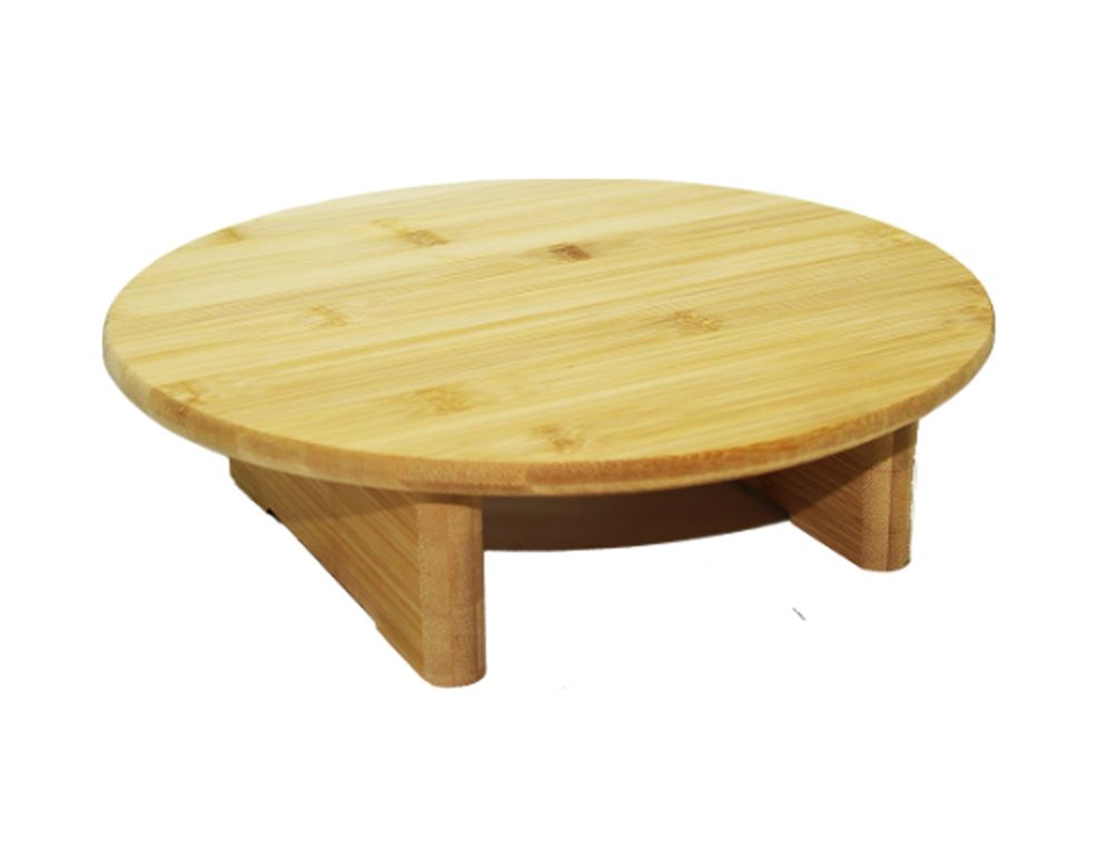 Diğer RT-RYL-NEW29700 Ahşap Kesim Tahtası Panosu 30 Cm. Yuvarlak Bambu Ayaklı Royaleks-10506 Antrasit
