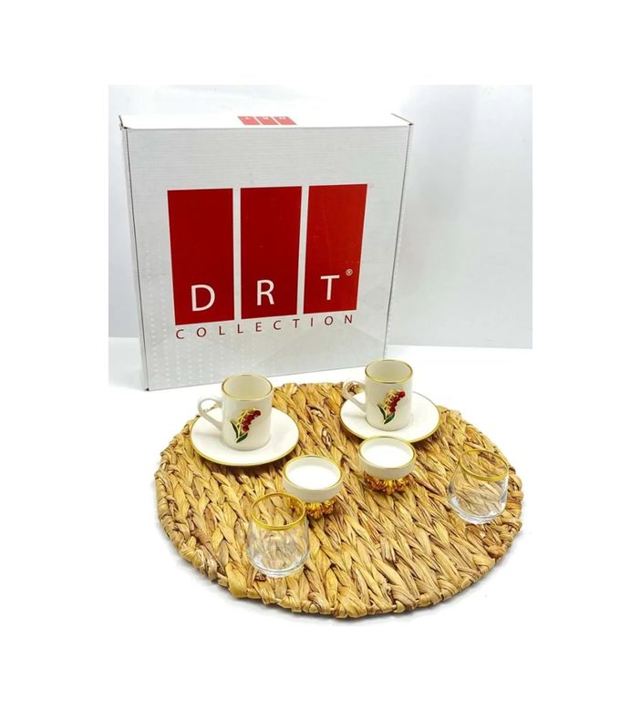 Diğer RT-RYL-NEW31447 Collection Kahve Seti Lale Royaleks-Drt-6060-5 Altın