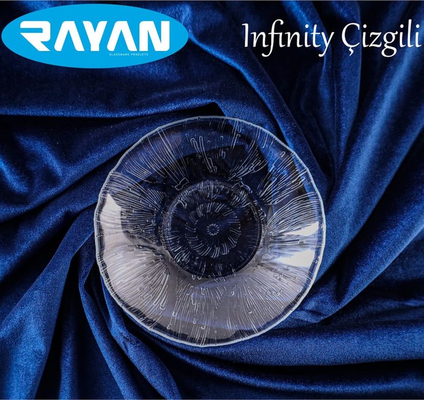 Diğer RT-RYL-NEW32255 Güneş Yıldız Gül Model 6'lı Cam Tabak Royaleks-G-403 Altın