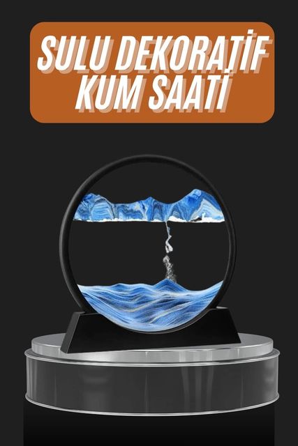 Diğer TKNUCZZZZSULUKUMSAATİİİİİİ2MKR Dekoratif Sulu Kum Saati Ofis Masa Üstü Ev Yuvarlak Kum Saati