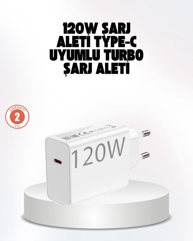Diğer TRİTHLTUCZ120WŞARJ-5-BLNCCC 120W Güçlü Hızlı Şarj Adaptörü Ve Type-C Kablo Seti Güvenli Şarj Teknolojisi