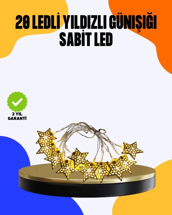 Diğer TRİTHLTUCZZZ5MYILDIZLED-4-BLNCCC Yıldız Led Işık 5 Metre Dekoratif Aydınlatma Günışığı Kopya Çok Renkli